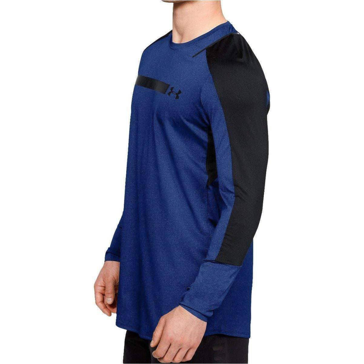 Under Armour Perpetual Fitted Long Sleeve Mens Training Top - Blue - Image 3