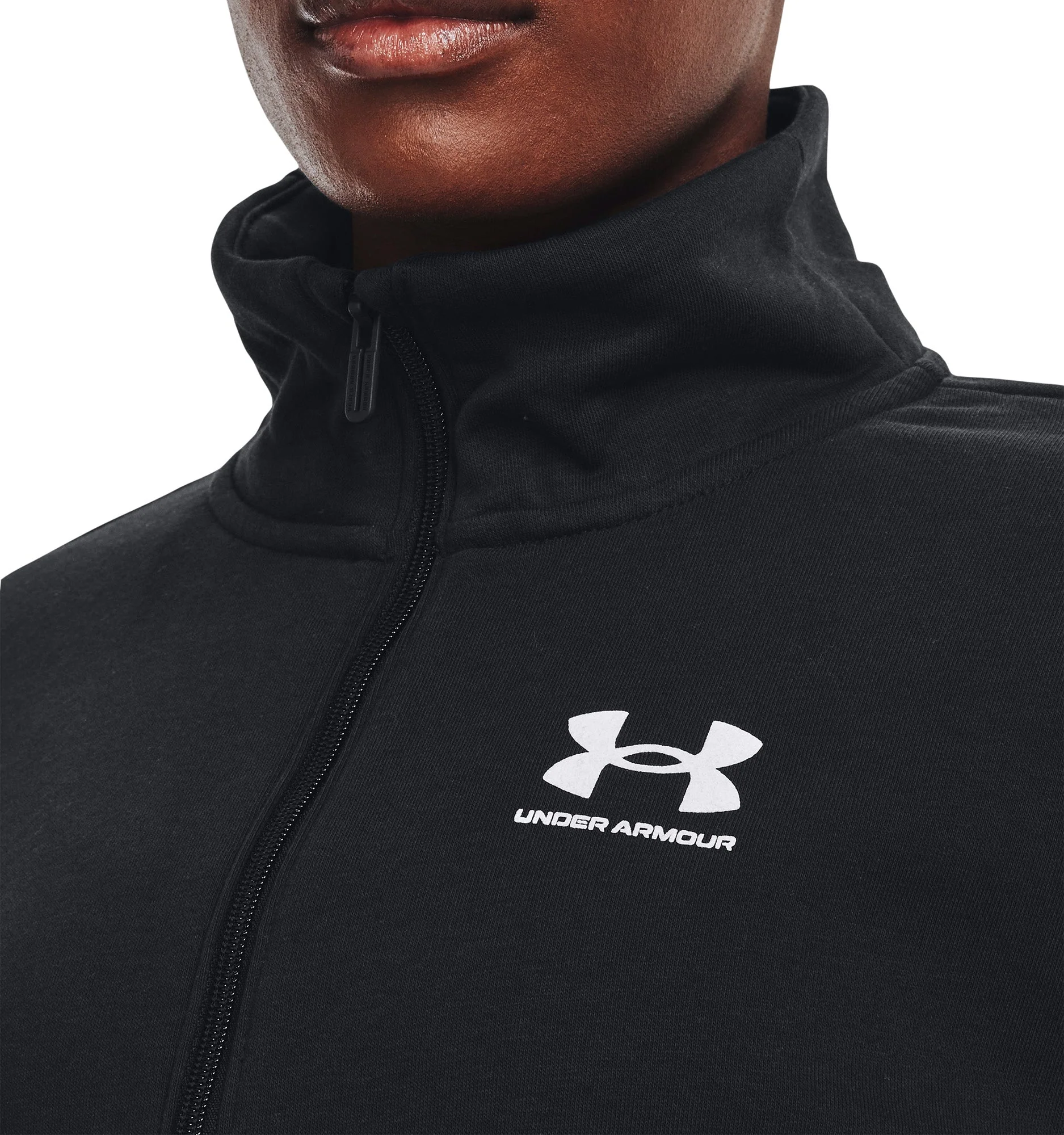 Under Armour Rival Half Zip Womens Fleece Top - Black - Image 3