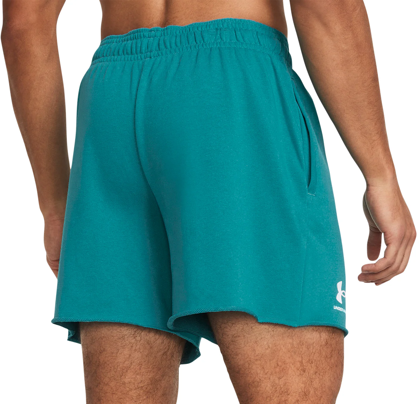 Under Armour Rival Terry 6 Inch Mens Training Shorts - Green - Image 2