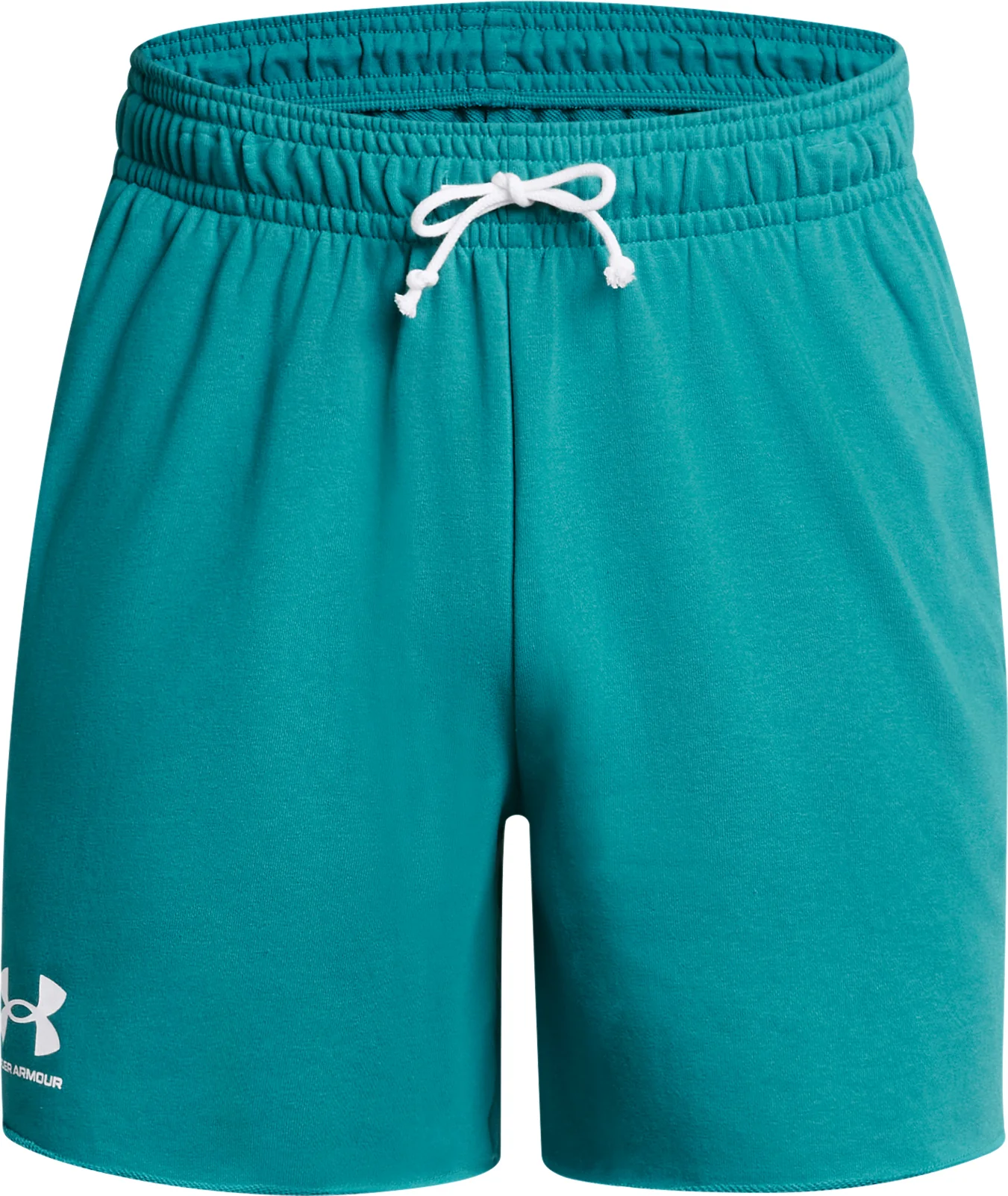 Under Armour Rival Terry 6 Inch Mens Training Shorts - Green - Image 3