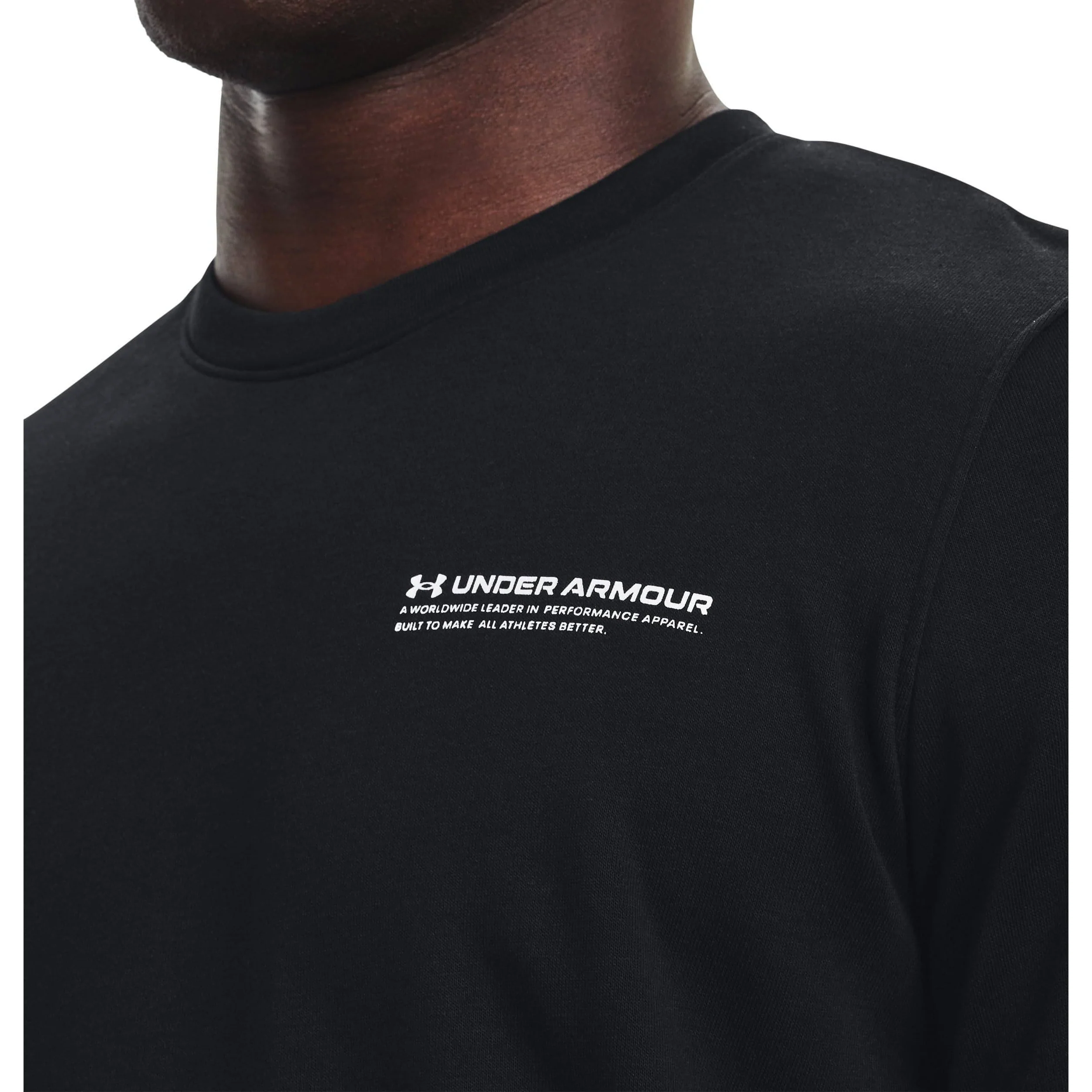Under Armour Rival Terry Logo Mens Sweatshirt - Black - Image 3