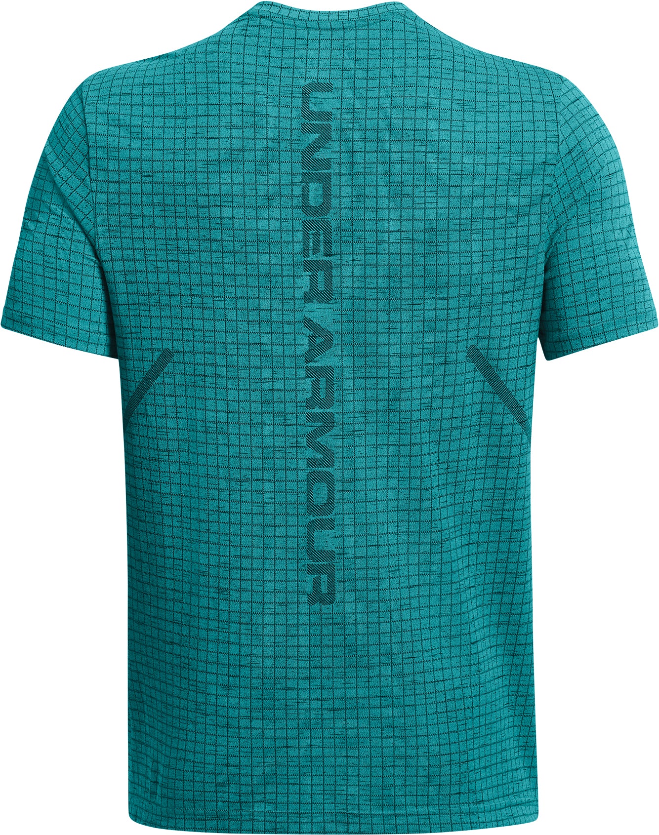 Under Armour Seamless Grid Short Sleeve Mens Training Top - Green - Image 5