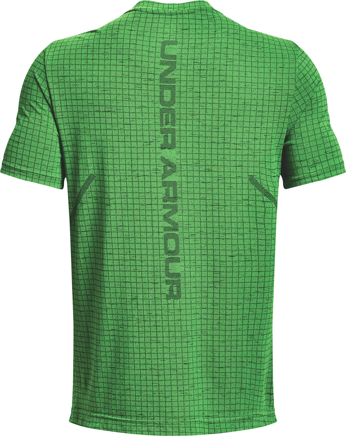 Under Armour Seamless Grid Short Sleeve Mens Training Top - Green - Image 5