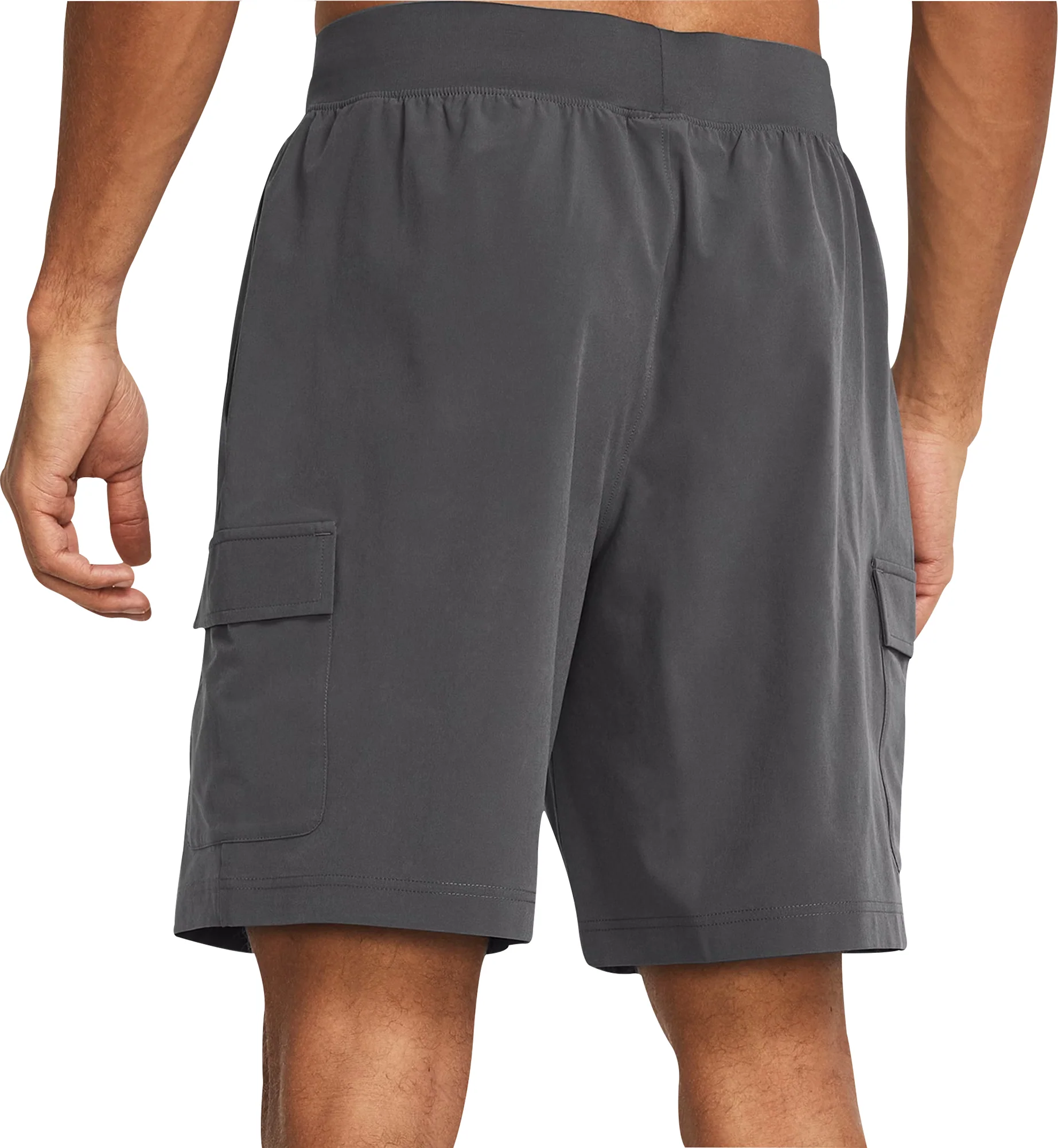 Under Armour Stretch Woven Cargo Mens Training Shorts - Grey - Image 2