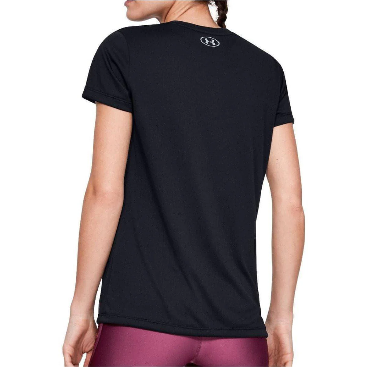 Under Armour Tech Graphic Short Sleeve Womens Training Top - Black - Image 2