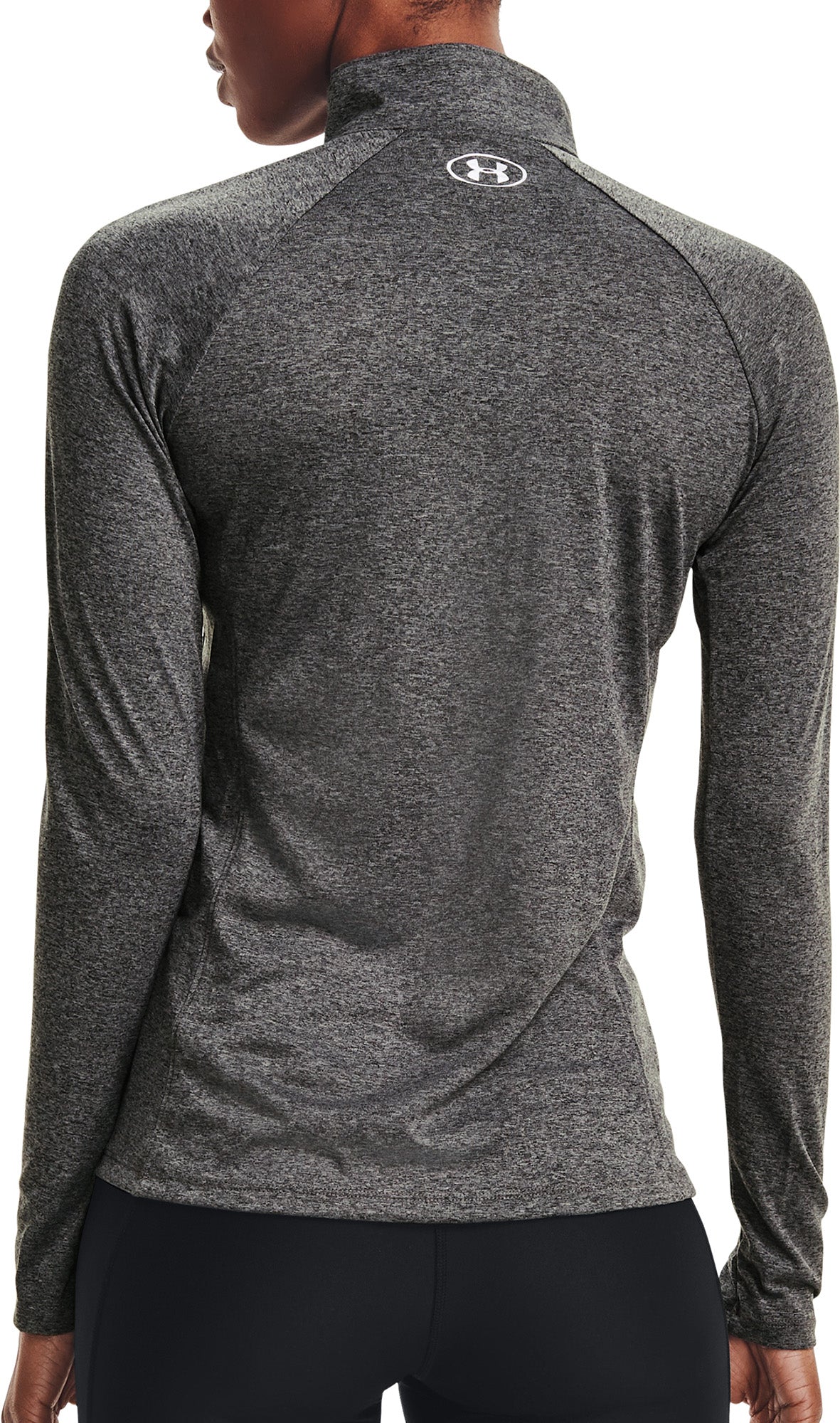 Under Armour Tech Half Zip Long Sleeve Womens Training Top - Grey - Image 2