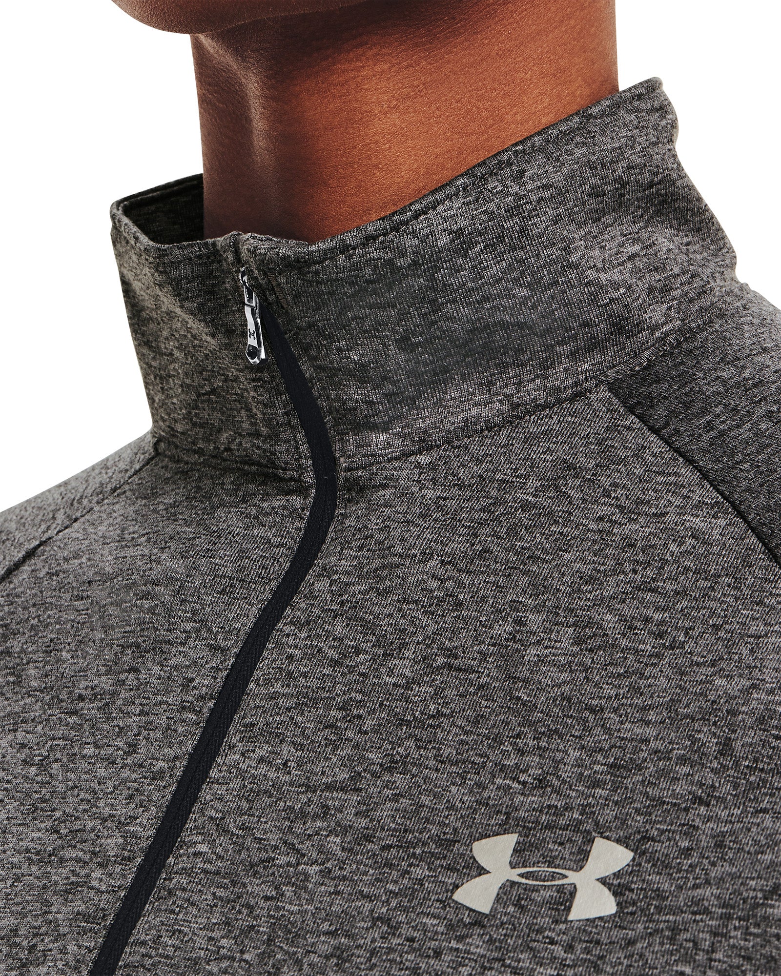 Under Armour Tech Half Zip Long Sleeve Womens Training Top - Grey - Image 3