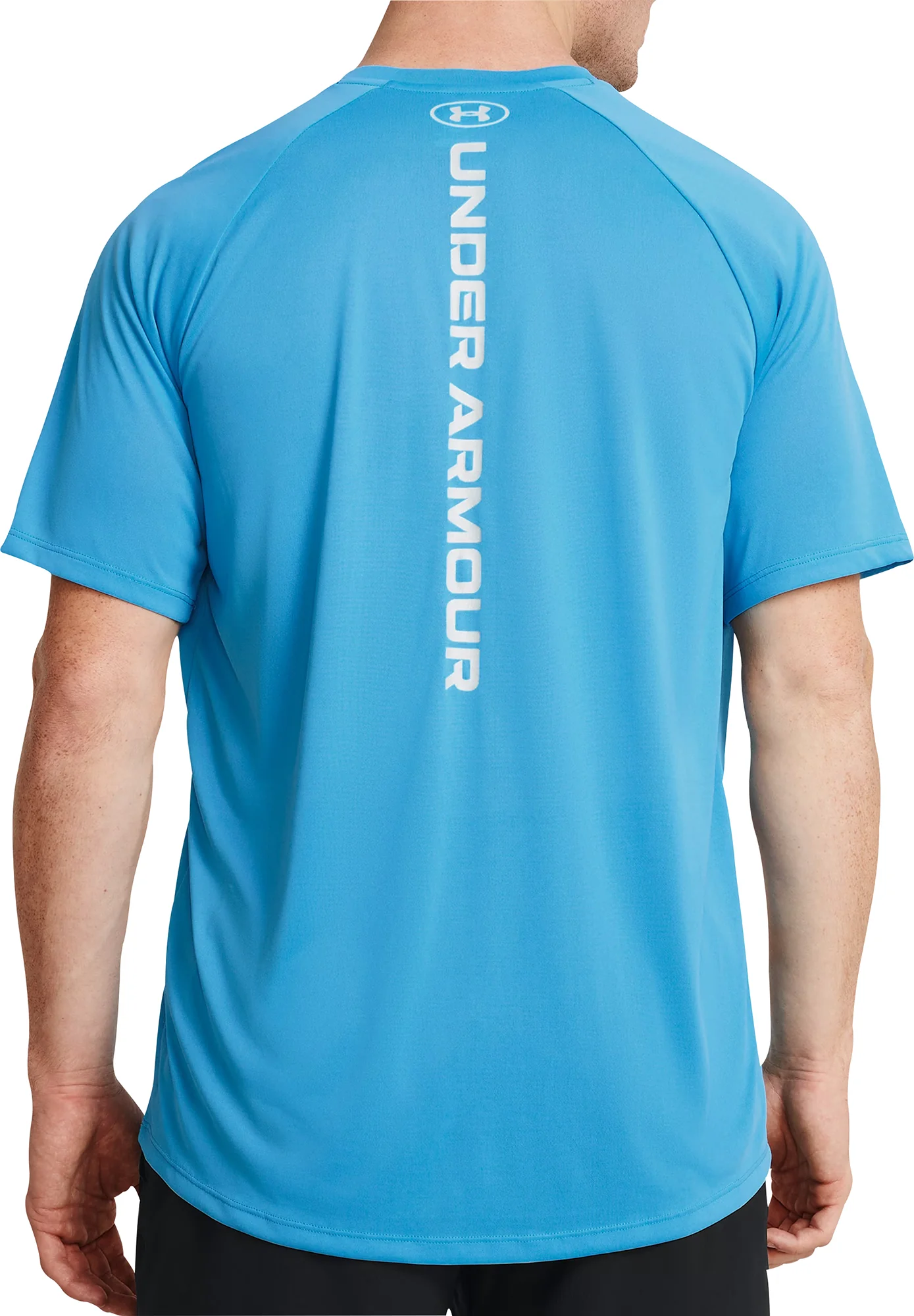 Under Armour Tech Reflective Short Sleeve Mens Running Top - Blue - Image 2