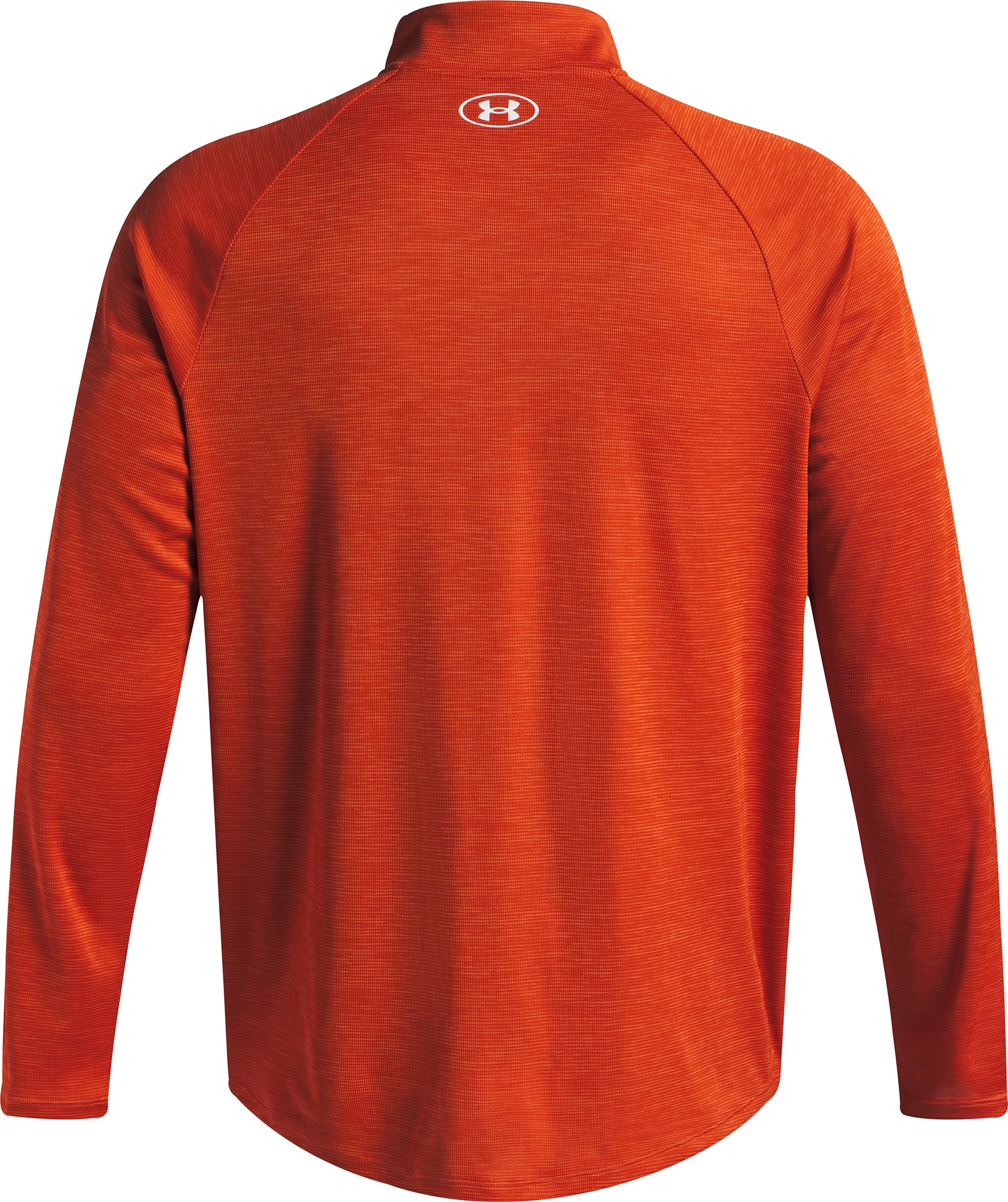 Under Armour Tech Textured Half Zip Long Sleeve Mens Running Top - Orange - Image 5
