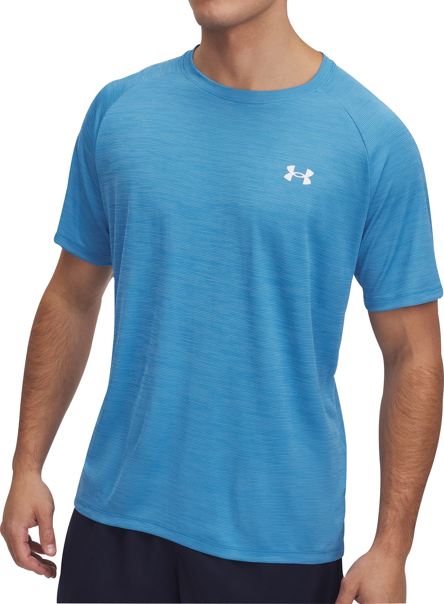Under Armour Tech Textured Short Sleeve Mens Training Top - Blue