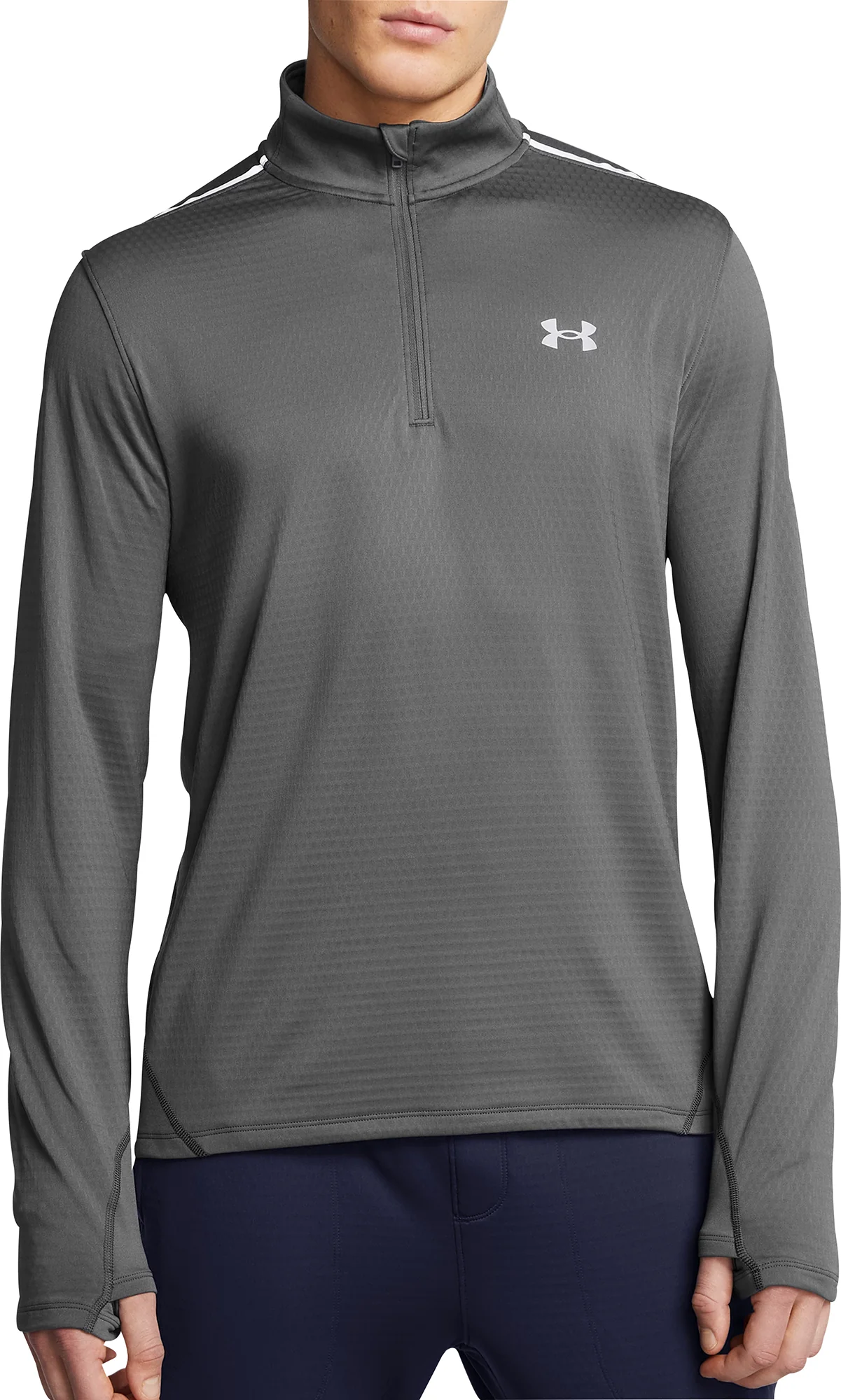 Under Armour Vanish Cold Weather Half Zip Long Sleeve Mens Running Top - Grey
