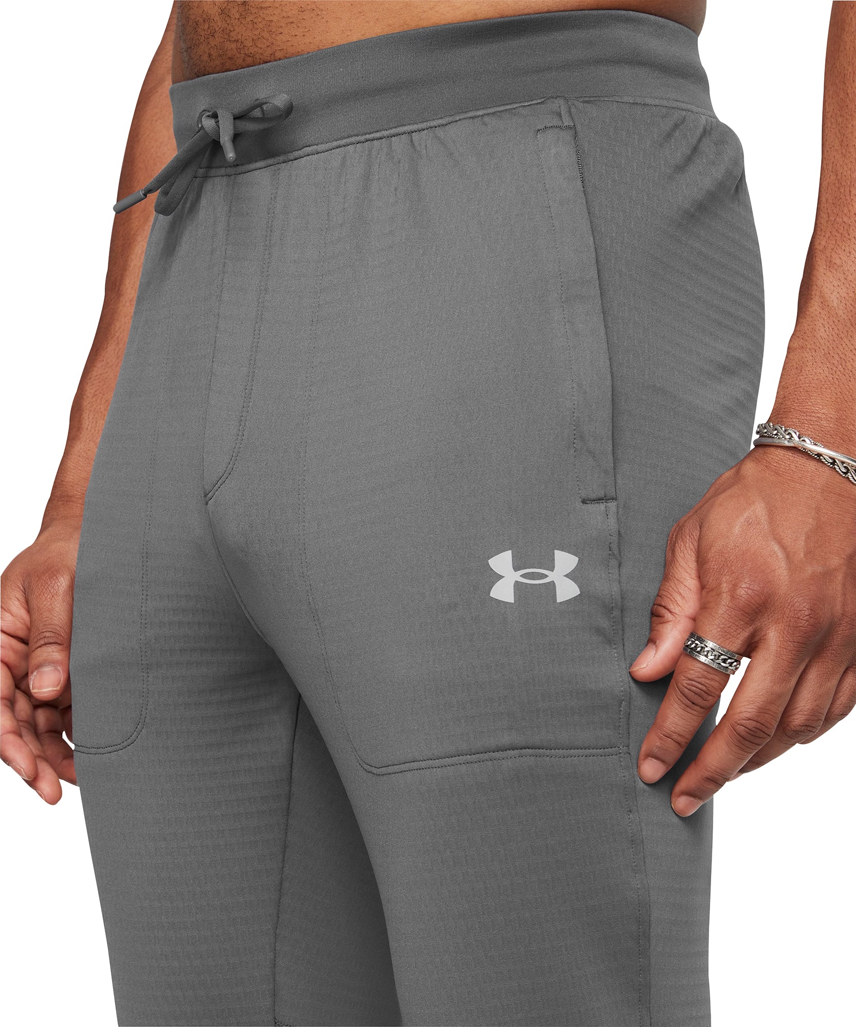 Under Armour Vanish Cold Weather Mens Running Track Pants - Grey - Image 3