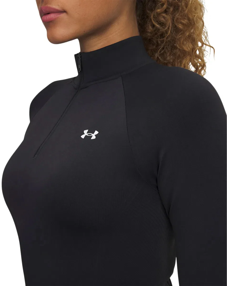 Under Armour Vanish Seamless Half Zip Long Sleeve Womens Running Top - Black - Image 3