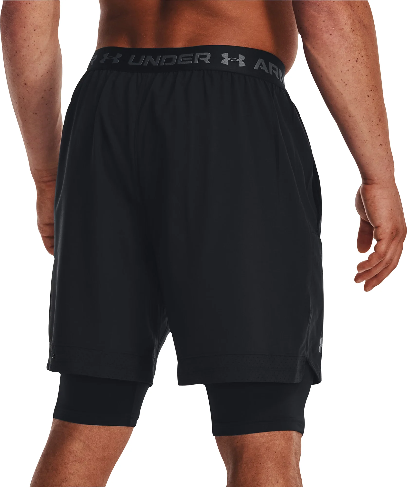 Under Armour Vanish Woven 2 In 1 Mens Training Shorts - Black - Image 2