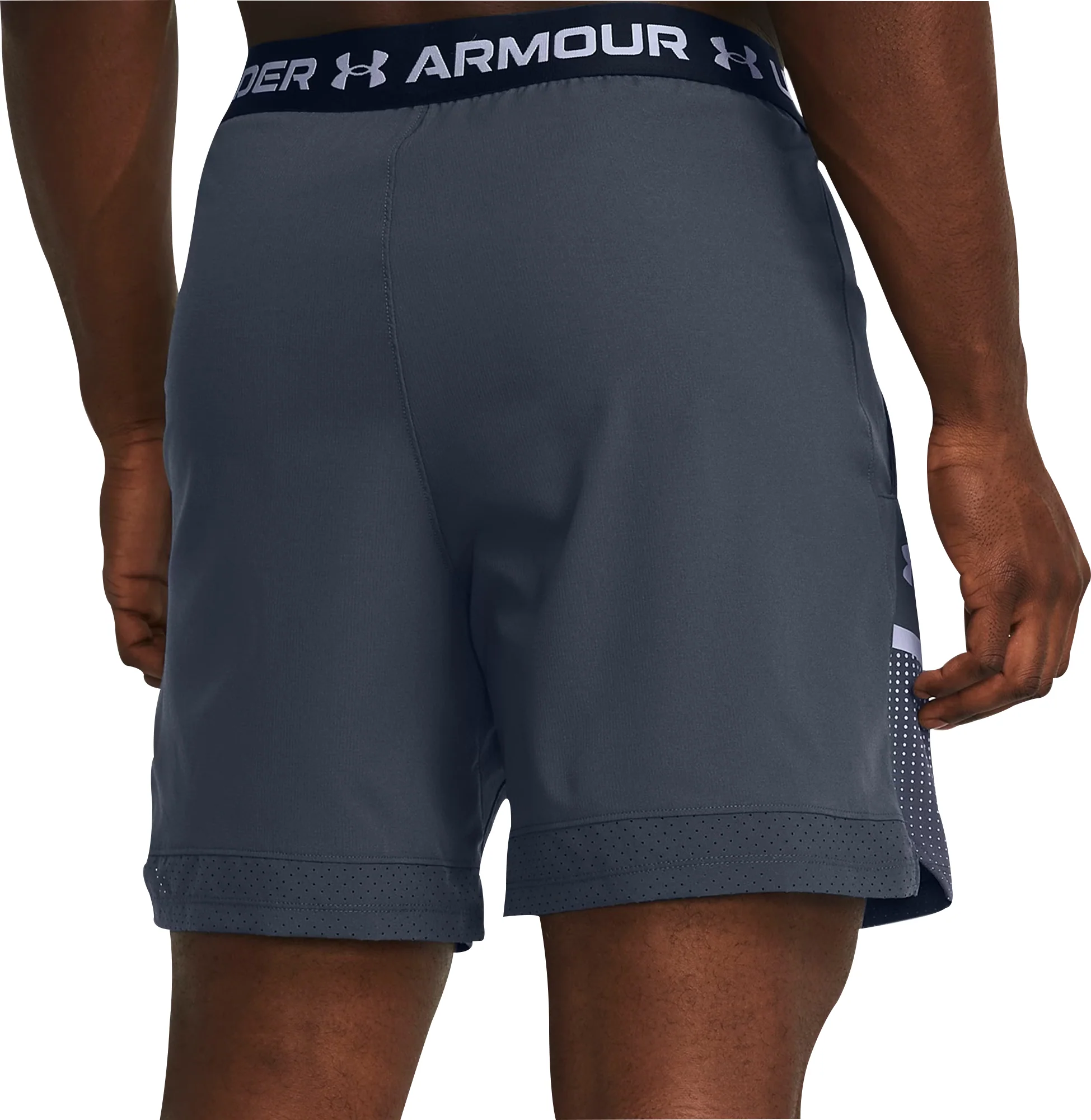 Under Armour Vanish Woven 6 Inch Graphic Mens Training Shorts - Grey - Image 2