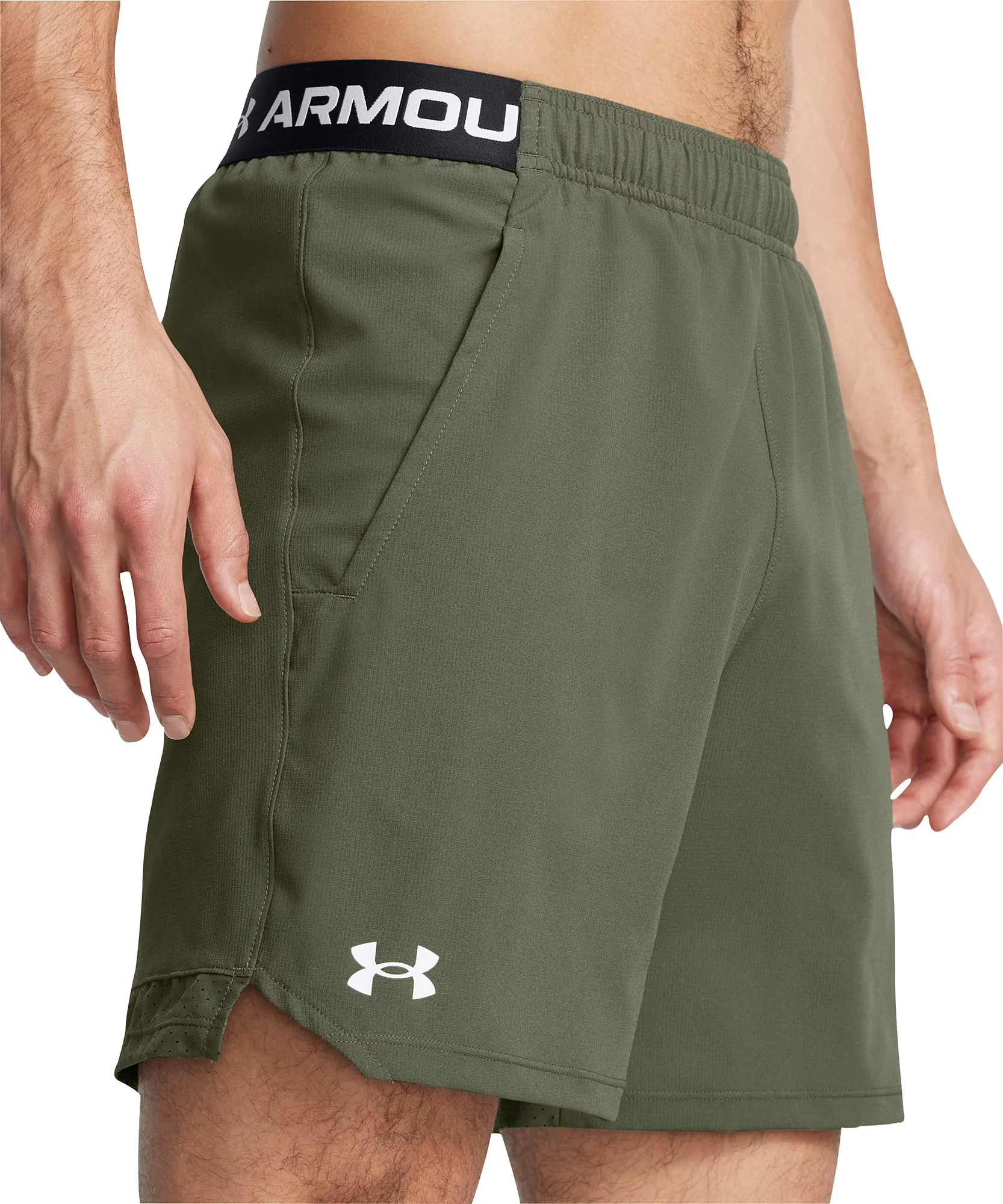 Under Armour Vanish Woven 6 Inch Mens Training Shorts - Green - Image 3