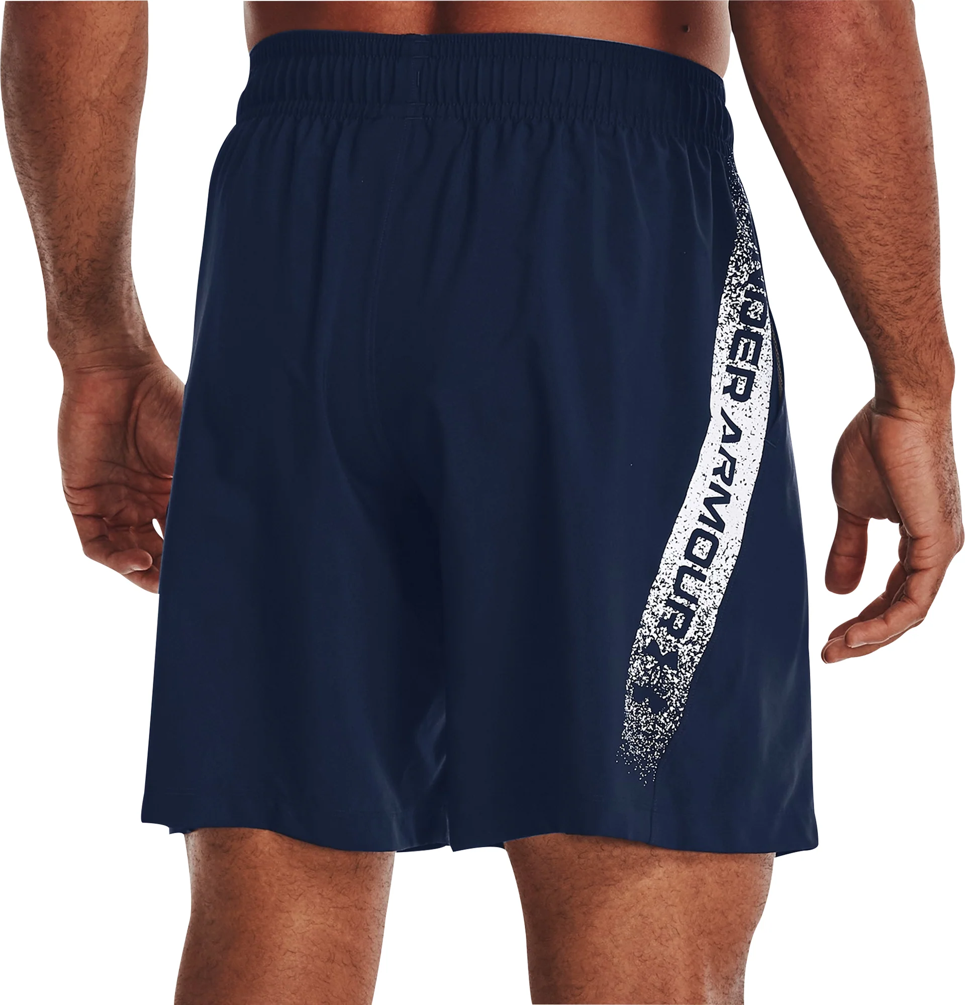 Under Armour Woven Graphic Mens Running Shorts - Blue - Image 2