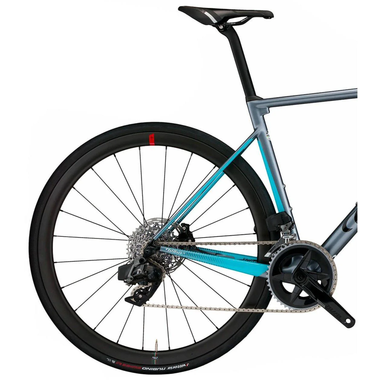 Wilier Triestina 0 SL Rival AXS Carbon Road Bike 2023 - Grey & Blue - Image 2