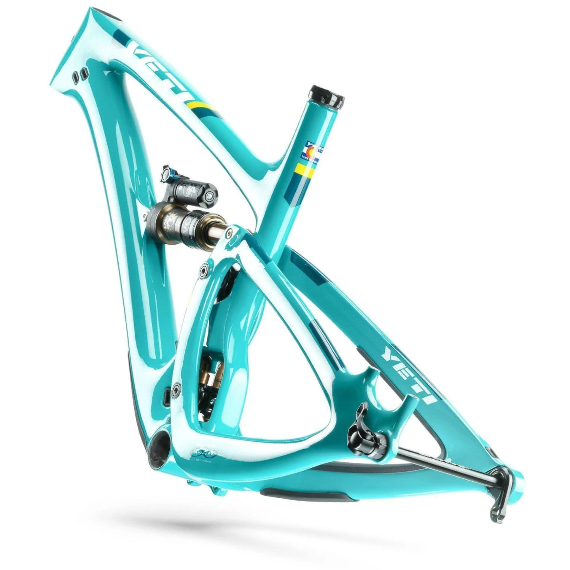 Yeti SB6 T-Series Carbon Full Suspension Mountain Bike Frame 2018 - Turquoise - Image 3
